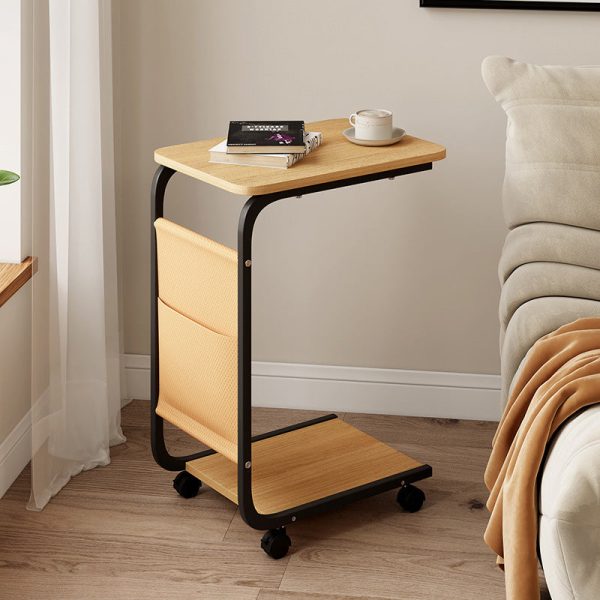 Modern Minimalist Rectangular MDF Stainless Steel End Table 2-Tier Removable For Living Room - Image 3