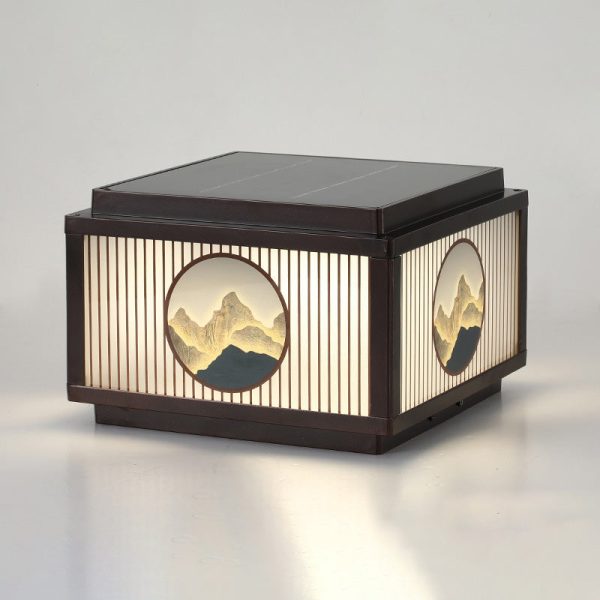 Modern Minimalist Solar Waterproof Square Aluminum Glass LED Post Head Light For Garden - Image 23