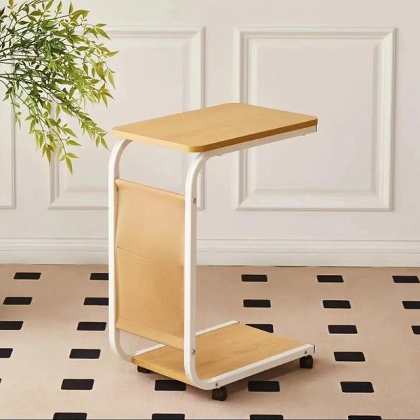 Modern Minimalist Rectangular MDF Stainless Steel End Table 2-Tier Removable For Living Room - Image 8