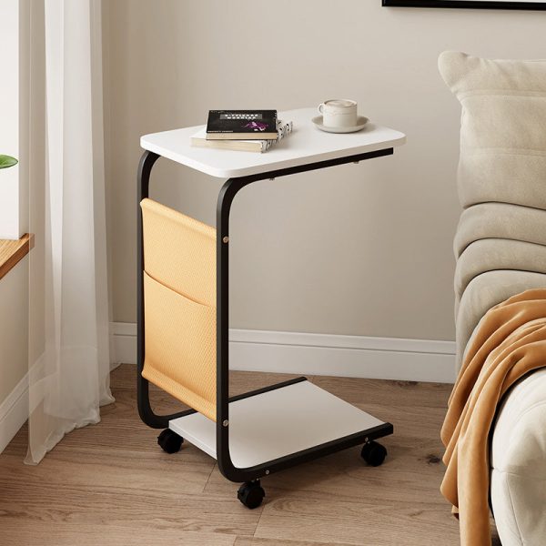 Modern Minimalist Rectangular MDF Stainless Steel End Table 2-Tier Removable For Living Room - Image 11