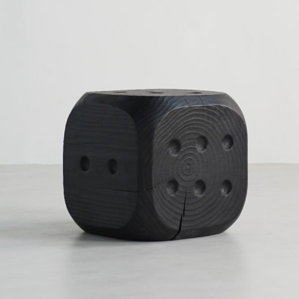 Traditional Japanese Wabi-sabi Wood Geometric Design End Table For Living Room - Image 23