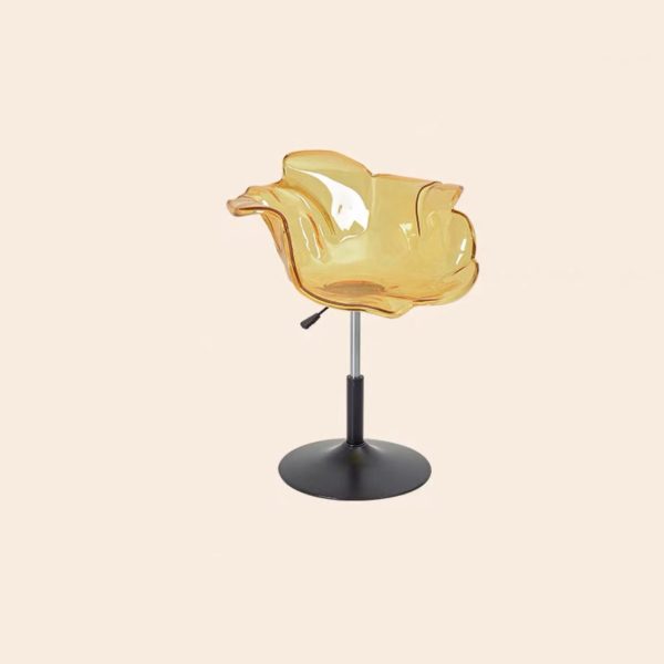 Contemporary Creative Petal Shape Acrylic Liftable Dining Chair Backrest Armrest For Dining Room - Image 36