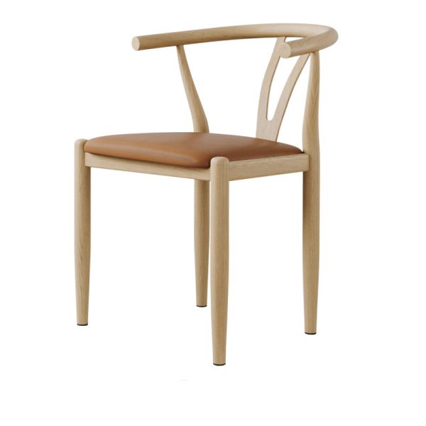 Modern Simplicity Leather Carbon Steel Sponge Square Curved Dining Chair Backrest For Dining Room - Image 17