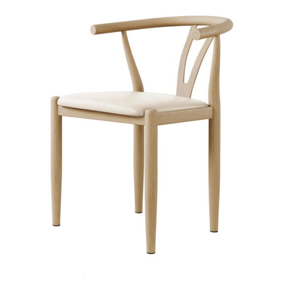 Modern Simplicity Leather Carbon Steel Sponge Square Curved Dining Chair Backrest For Dining Room - Image 19