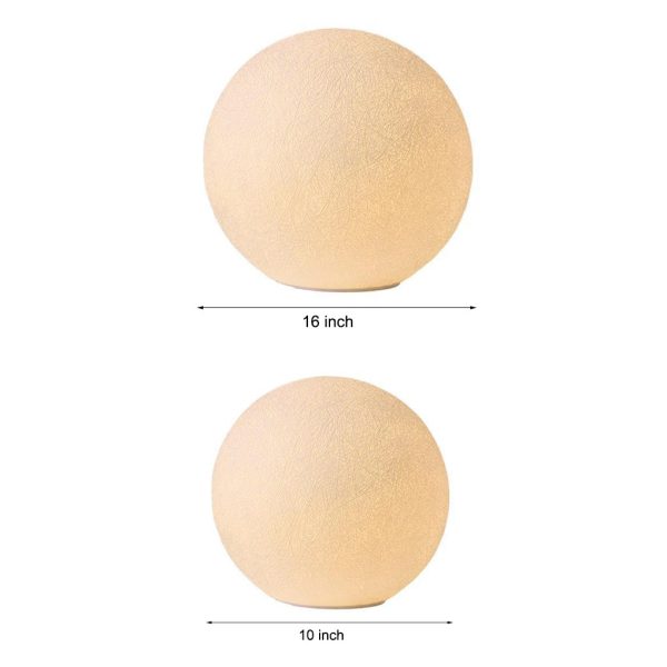 Resin Round Ball Moon LED Waterproof White Modern Outdoor Light Fence Lights - Image 6