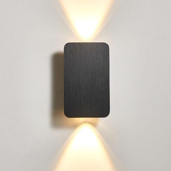 Nordic Minimalist Aluminum Rectangular Flat Panel 2-Light LED Wall Sconce Lamp - Image 13