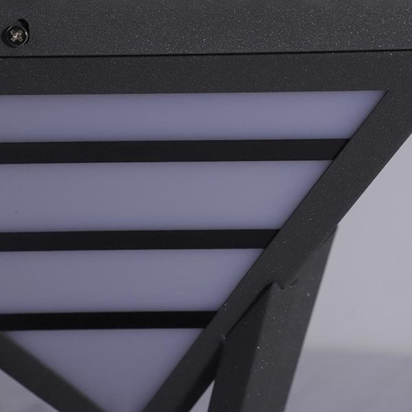 Geometric Aluminum Waterproof LED Black Modern Outdoor Light Pillar Lamp - Image 6