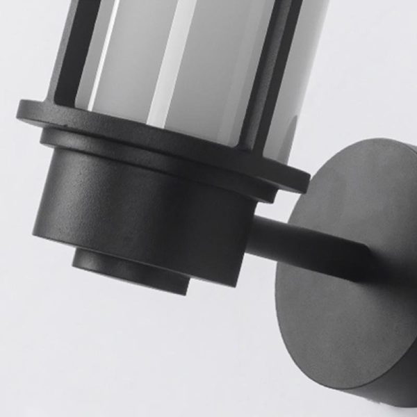 Top Hats Shape Aluminum LED Waterproof Black Retro Outdoor Wall Lights - Image 8
