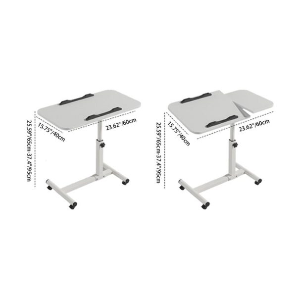 Modern Minimalist Liftable Foldable Rectangular Density Plate Steel Frame Side Table For Living Room - Image 4