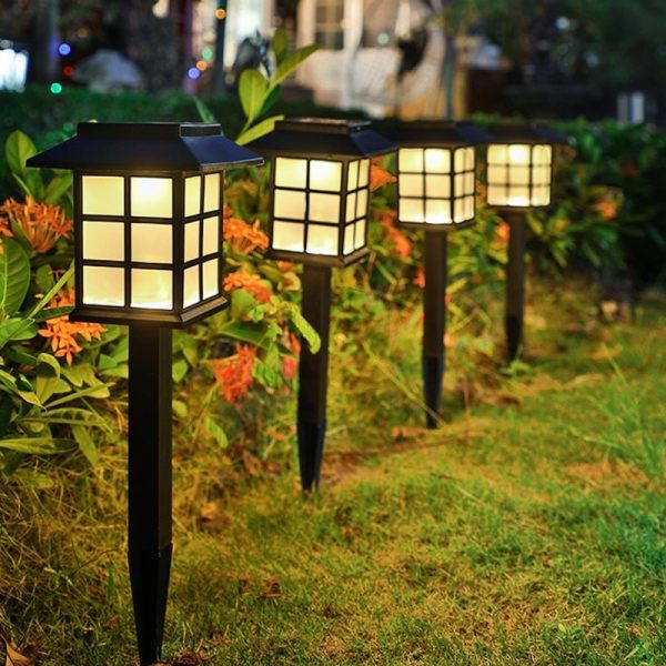 2/4 Pack Ideas Waterproof LED Black Modern Solar Powered Outdoor Light - Image 5