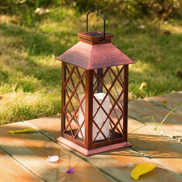 Retro Waterproof LED Bronze Antique Outdoor Lanterns Solar Lights Lamp - Image 3