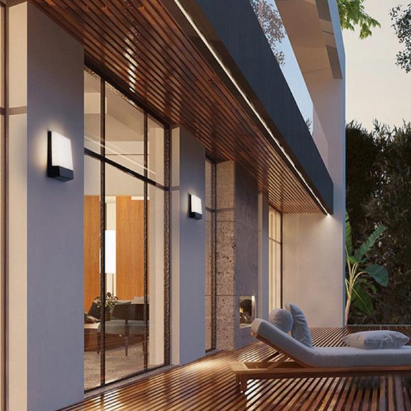 Square Waterproof LED Black Modern Outdoor Wall Lights Porch Lights - Image 2