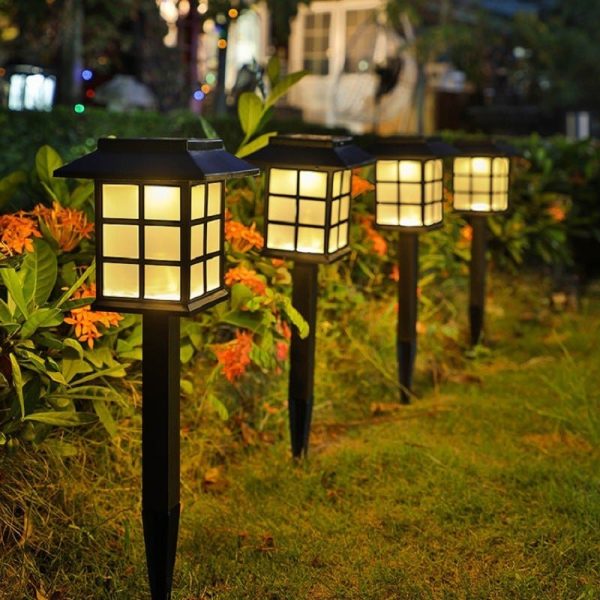 2/4 Pack Ideas Waterproof LED Black Modern Solar Powered Outdoor Light - Image 3