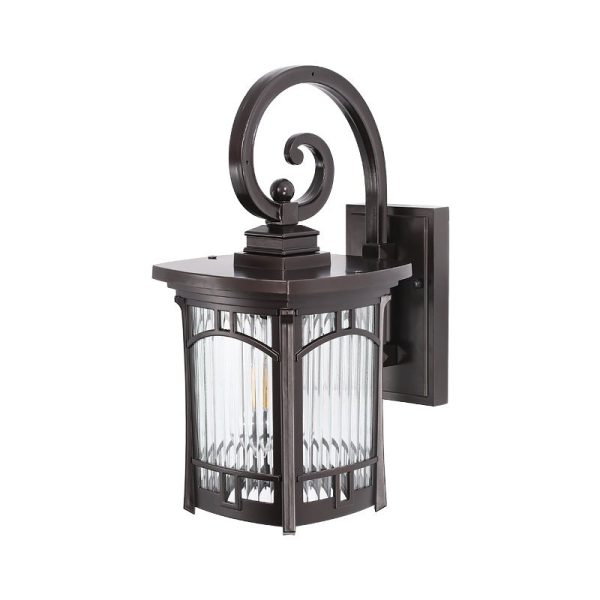 Vintage Striped Glass Shade Waterproof Modern Outdoor Wall Lights - Image 7