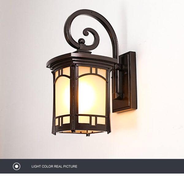 Vintage Striped Glass Shade Waterproof Modern Outdoor Wall Lights - Image 6