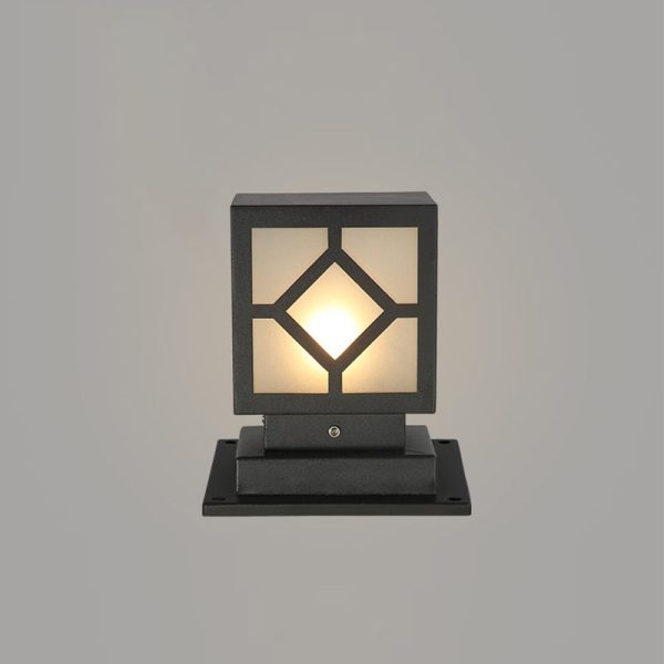 Square Stainless Steel LED Waterproof Black Modern Outdoor Light Post Lamp - Image 9