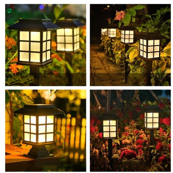 2/4 Pack Ideas Waterproof LED Black Modern Solar Powered Outdoor Light - Image 6