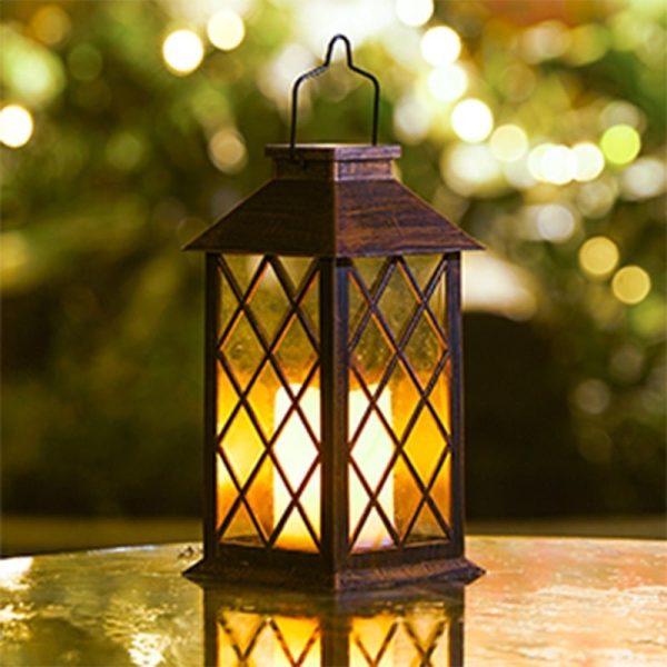 Retro Waterproof LED Bronze Antique Outdoor Lanterns Solar Lights Lamp - Image 6
