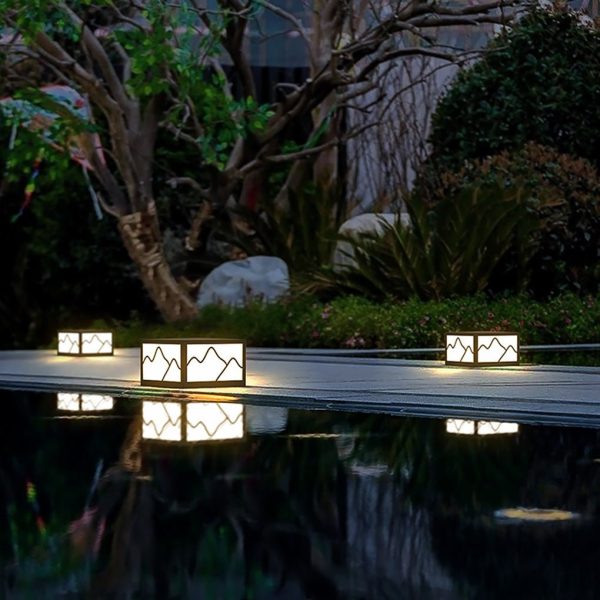 Landscape Line Silhouette Solar Outdoor Waterproof LED Garden Lawn Light - Image 2