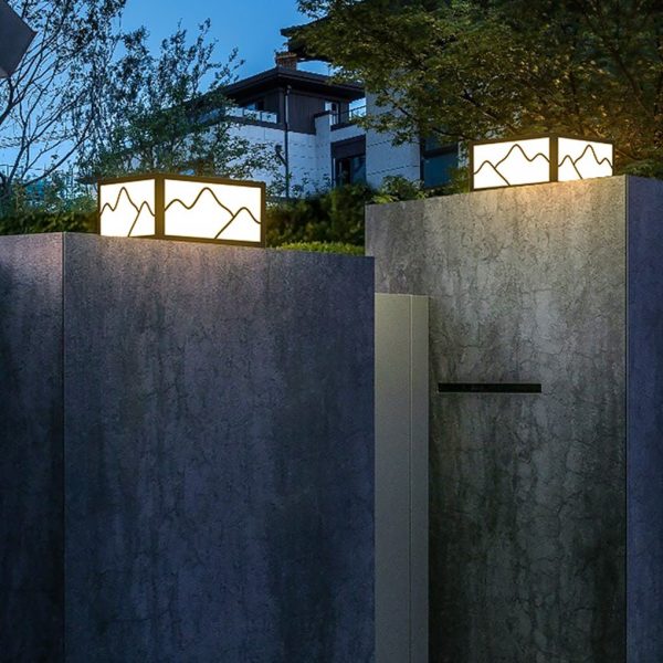 Landscape Line Silhouette Solar Outdoor Waterproof LED Garden Lawn Light - Image 4