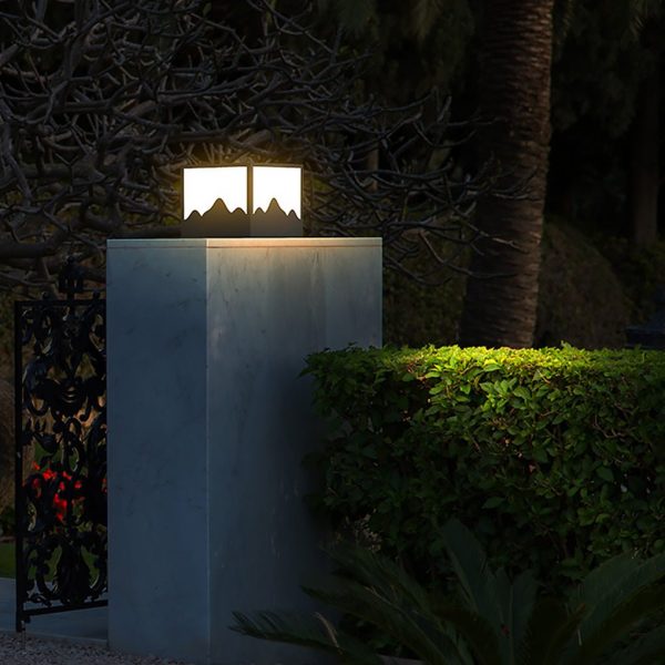 Landscape Silhouette Solar Outdoor Waterproof LED Post Light for Garden Fence - Image 3
