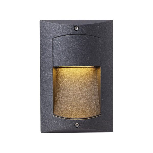 Rectangle Waterproof LED Black Modern Outdoor Step Lights Recessed Stair Sconces - Image 9