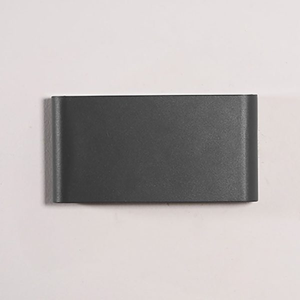 2-Light Black Modern Low Profile Exterior Porch LED Slim Outdoor Up Down Wall Light - Image 7