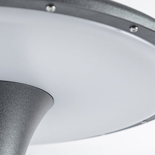 Round Waterproof LED Gray Modern Public Lighting Outdoor Pole Lights - Image 9