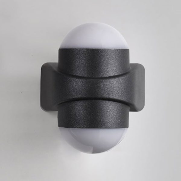 Round Waterproof LED Black Modern Up and Down Lights Outdoor Wall Sconces - Image 7