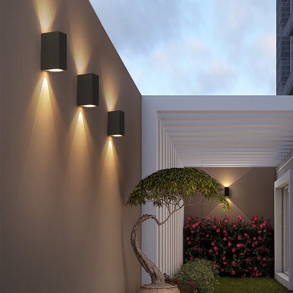 Modern Square Design Outdoor Waterproof Wall Light for Villa Courtyard Balcony - Image 3
