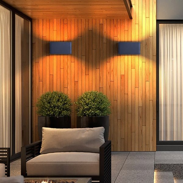 Rectangle LED Waterproof Nordic Up and Down Lights Outdoor Wall Lights Sconces - Image 6