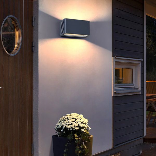 Rectangle LED Waterproof Nordic Up and Down Lights Outdoor Wall Lights Sconces - Image 4
