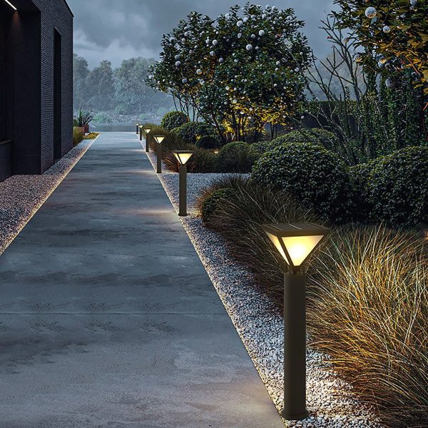 Waterproof LED Solar Lamp Post Lights Heavy Duty Outdoor Lamp Post - Image 2