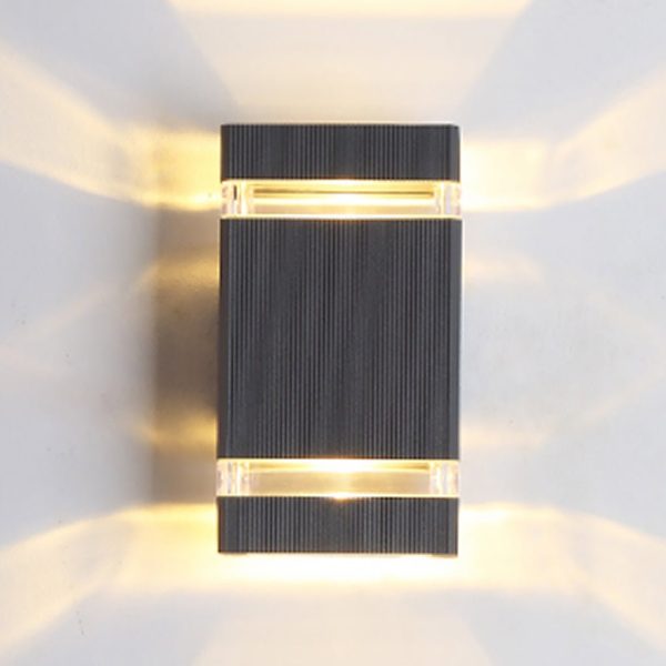 Square Round Waterproof Up And Down Lighting LED Modern Wall Sconces - Image 8