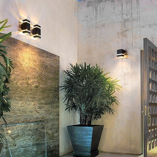Square Round Waterproof Up And Down Lighting LED Modern Wall Sconces - Image 3