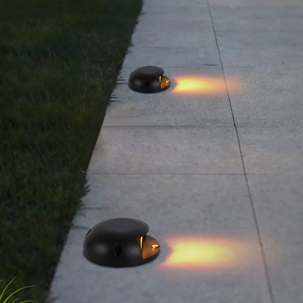 Modern Round LED Surface Flush Mounted Step Light Landscape Waterproof Decking Lights - Image 6