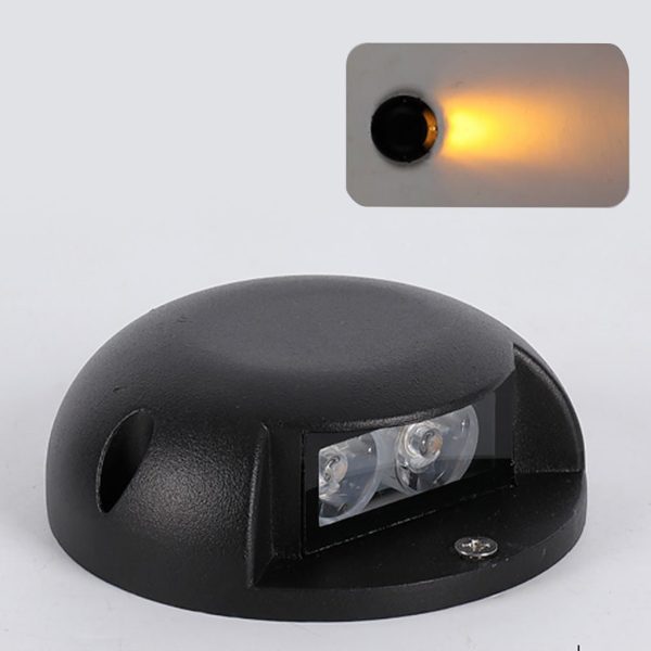 Modern Round LED Surface Flush Mounted Step Light Landscape Waterproof Decking Lights - Image 7