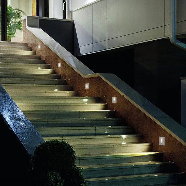 Round Square LED Modern Waterproof Outdoor Step Lights Stairway Sconces - Image 2