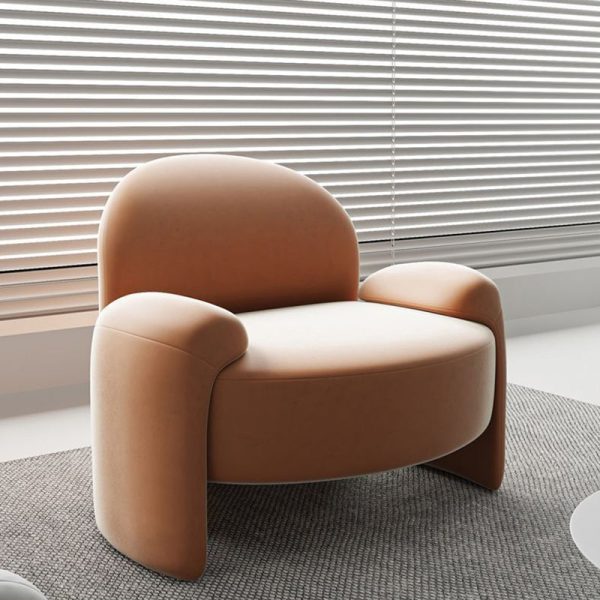 Modern Transitional Rectangular Wood Latex Accent Chair Backrest Armless For Living Room - Image 2