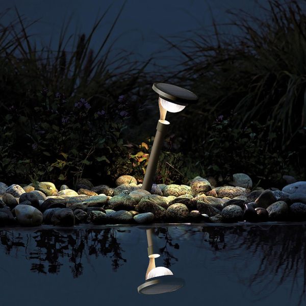 Conical Floating Top Solar Pathway Light Auto On/Off, Waterproof Outdoor Lamp - Image 2