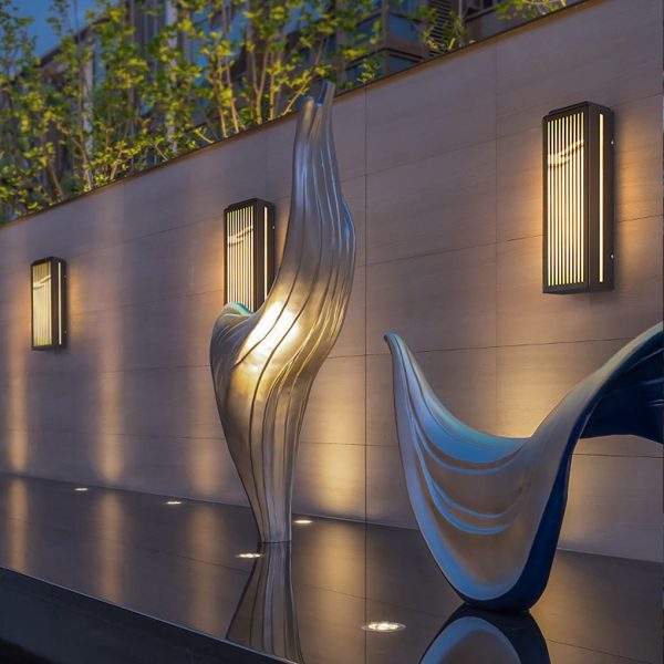 Waterproof Villa Courtyard Gate Unique Hollowed Design Wall Lamp for Outdoor - Image 7