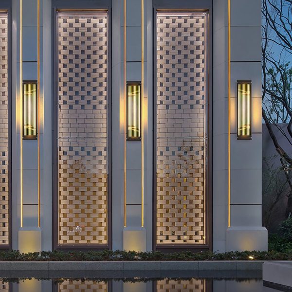 Waterproof Villa Courtyard Gate Unique Hollowed Design Wall Lamp for Outdoor - Image 2